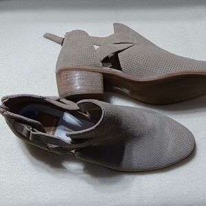 DOLCE VITA Koree Perforated Suede Taupe Bootie- 7.5